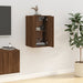 Dulap TV montat pe perete, stejar maro, 40x34,5x60 cm - WALTI WALTI