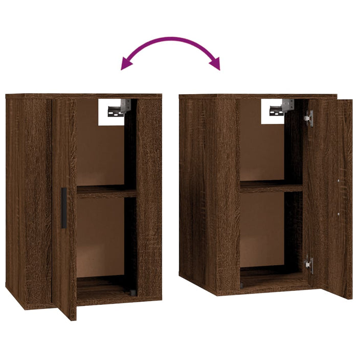 Dulap TV montat pe perete, stejar maro, 40x34,5x60 cm - WALTI WALTI