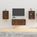 Dulapuri TV montate pe perete 2 buc. stejar maro 40x34,5x60 cm - WALTI WALTI