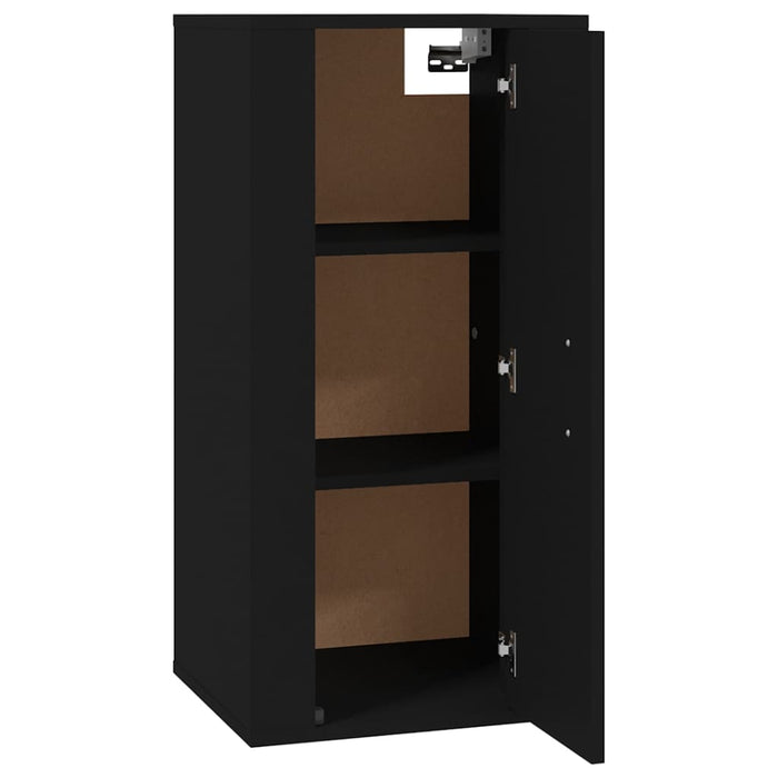 Dulap TV montat pe perete, negru, 40x34,5x80 cm - WALTI WALTI