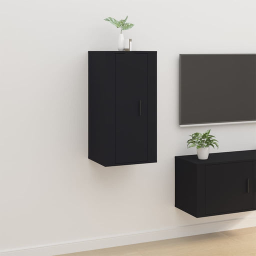 Dulap TV montat pe perete, negru, 40x34,5x80 cm - WALTI WALTI