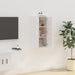 Dulap TV montat pe perete, alb extralucios, 40x34,5x80 cm - WALTI WALTI