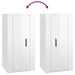 Dulap TV montat pe perete, alb extralucios, 40x34,5x80 cm - WALTI WALTI