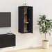 Dulap TV montat pe perete, negru, 40x34,5x100 cm - WALTI WALTI