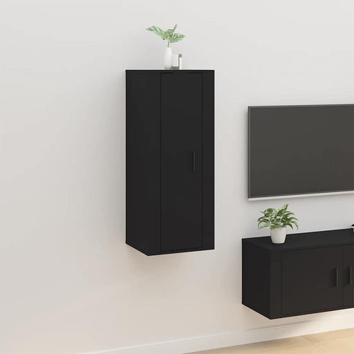 Dulap TV montat pe perete, negru, 40x34,5x100 cm - WALTI WALTI