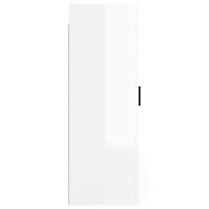 Dulap TV montat pe perete, alb extralucios, 40x34,5x100 cm - WALTI WALTI