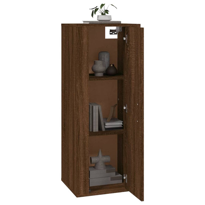 Dulap TV montat pe perete, stejar maro, 40x34,5x100 cm - WALTI WALTI