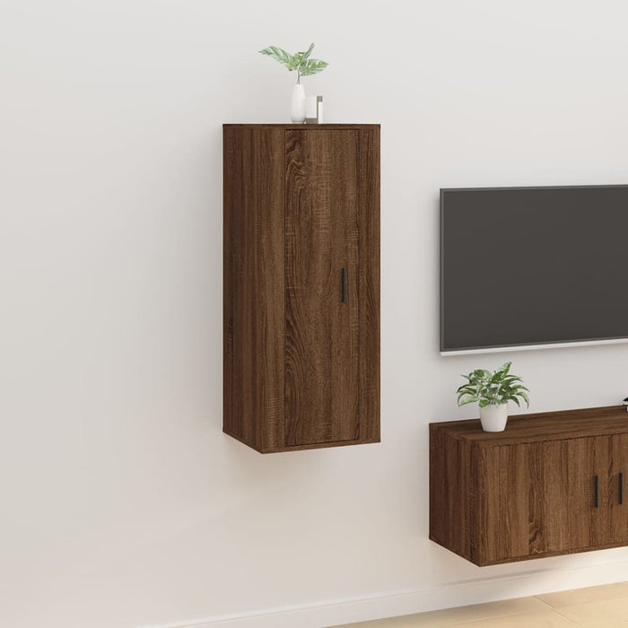 Dulap TV montat pe perete, stejar maro, 40x34,5x100 cm - WALTI WALTI