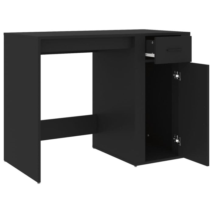Birou, negru, 100x49x75 cm, lemn prelucrat - WALTI WALTI