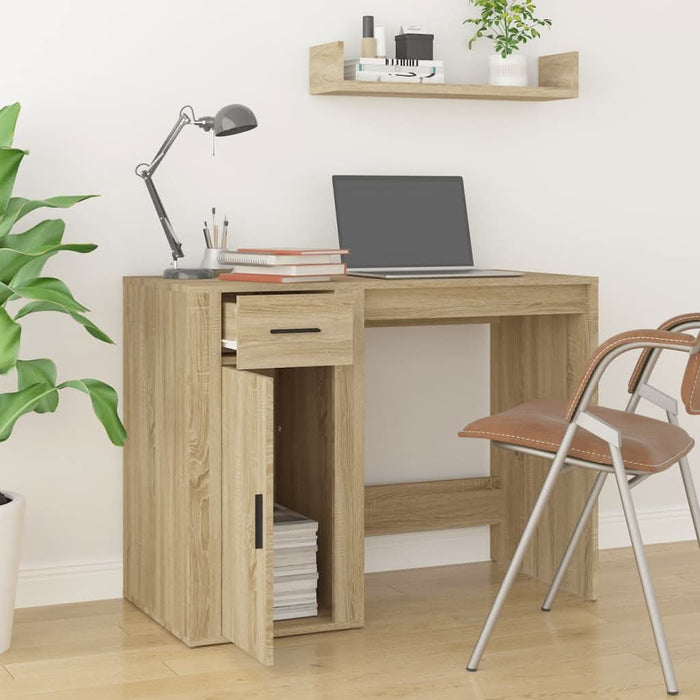 Birou, stejar sonoma, 100x49x75 cm, lemn prelucrat - WALTI WALTI