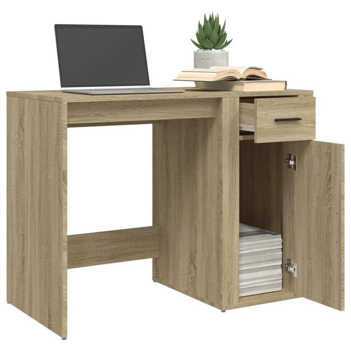 Birou, stejar sonoma, 100x49x75 cm, lemn prelucrat - WALTI WALTI