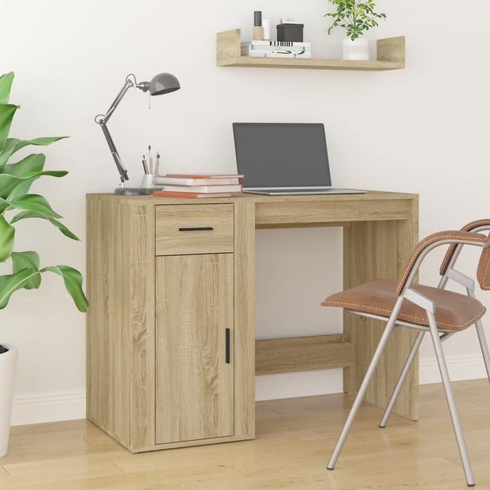 Birou, stejar sonoma, 100x49x75 cm, lemn prelucrat - WALTI WALTI