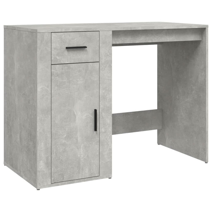 Birou, gri beton, 100x49x75 cm, lemn prelucrat - WALTI WALTI