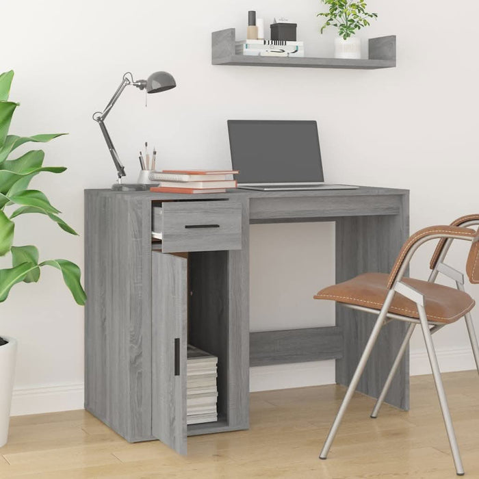 Birou, gri sonoma, 100x49x75 cm, lemn prelucrat - WALTI WALTI