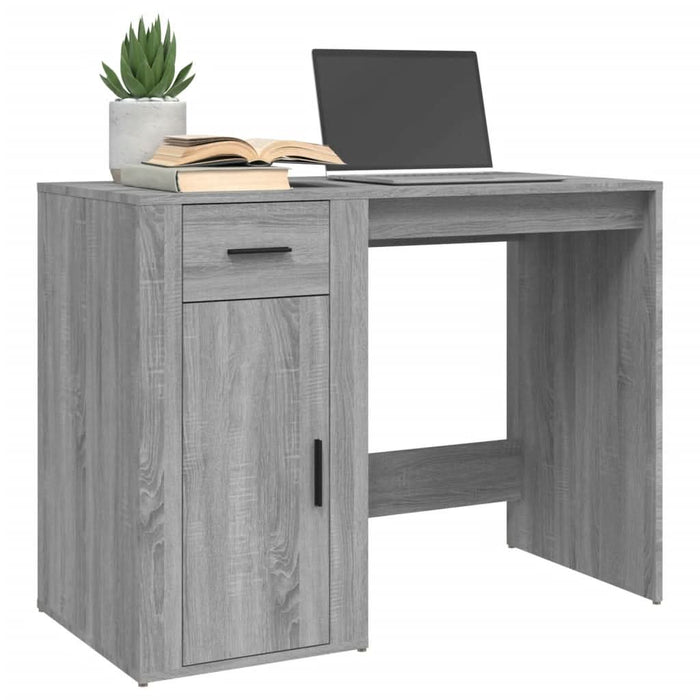 Birou, gri sonoma, 100x49x75 cm, lemn prelucrat - WALTI WALTI