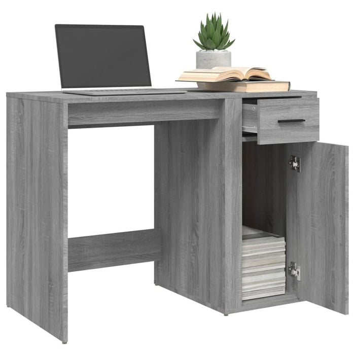 Birou, gri sonoma, 100x49x75 cm, lemn prelucrat - WALTI WALTI