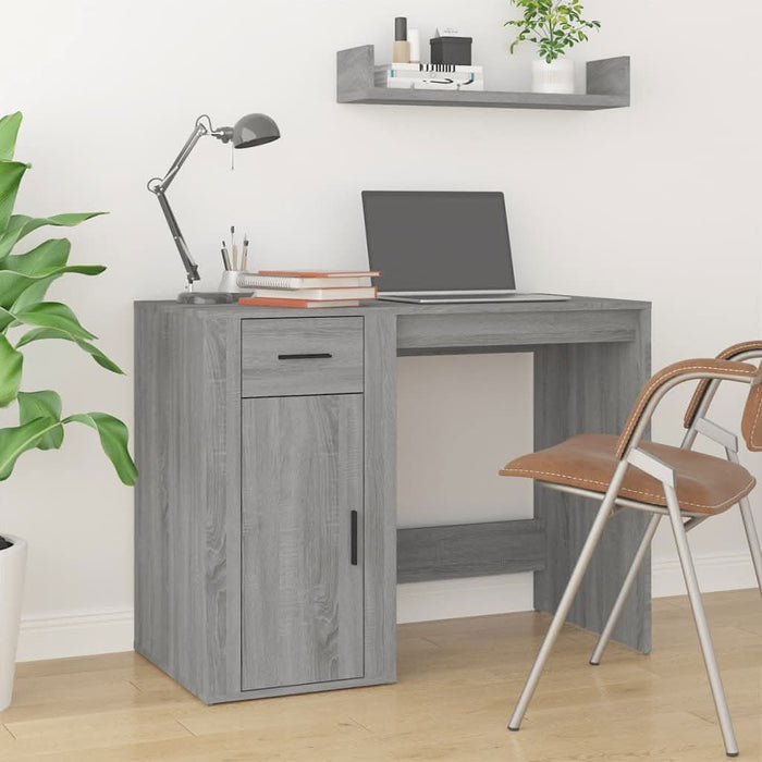 Birou, gri sonoma, 100x49x75 cm, lemn prelucrat - WALTI WALTI