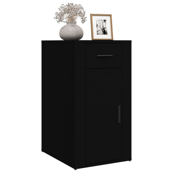 Dulap de birou, negru, 40x49x75 cm, lemn prelucrat WALTI