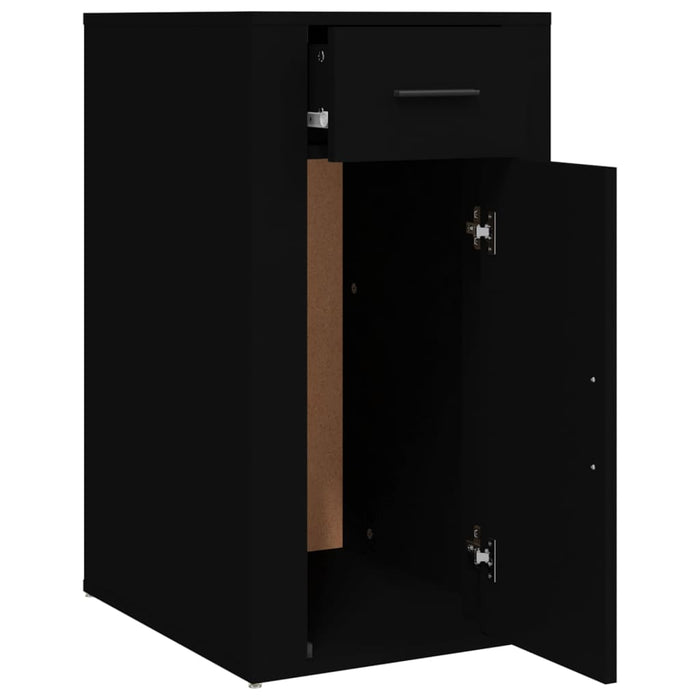 Dulap de birou, negru, 40x49x75 cm, lemn prelucrat WALTI