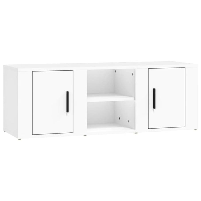 Comodă TV, alb, 100x31,5x35 cm, lemn prelucrat - WALTI WALTI