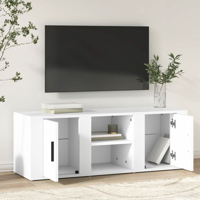 Comodă TV, alb, 100x31,5x35 cm, lemn prelucrat - WALTI WALTI