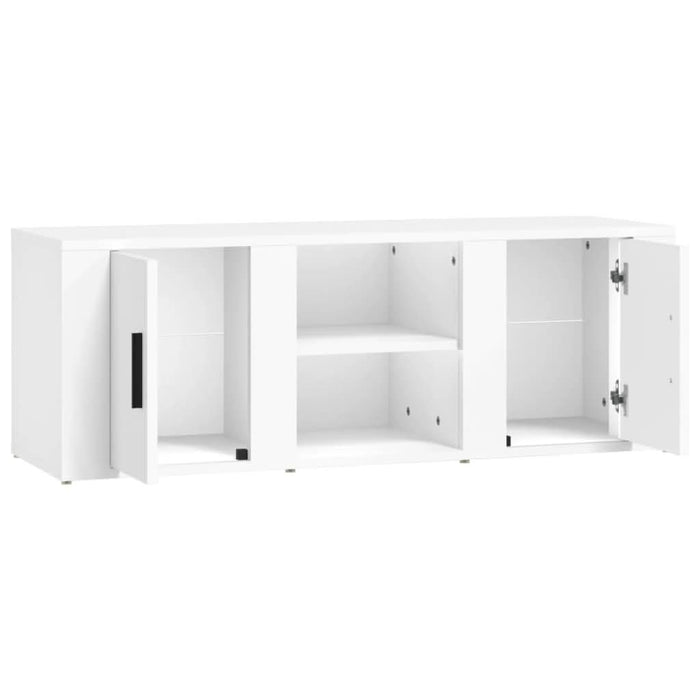 Comodă TV, alb, 100x31,5x35 cm, lemn prelucrat - WALTI WALTI