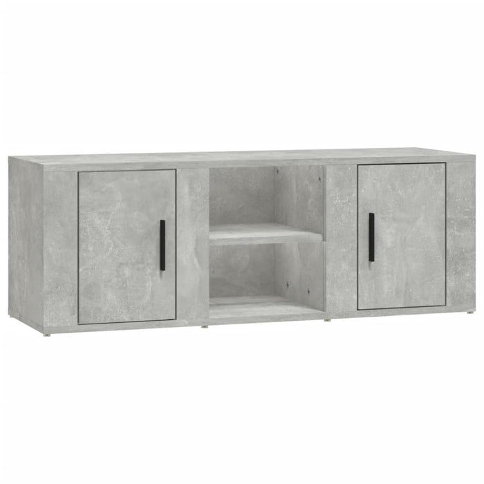 Comodă TV, gri beton, 100x31,5x35 cm, lemn prelucrat - WALTI WALTI