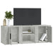 Comodă TV, gri beton, 100x31,5x35 cm, lemn prelucrat - WALTI WALTI