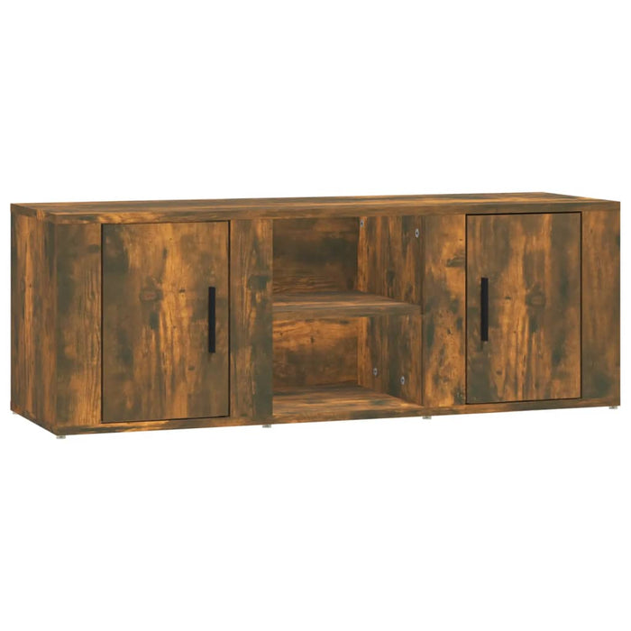 Comodă TV, stejar fumuriu, 100x31,5x35 cm, lemn prelucrat WALTI