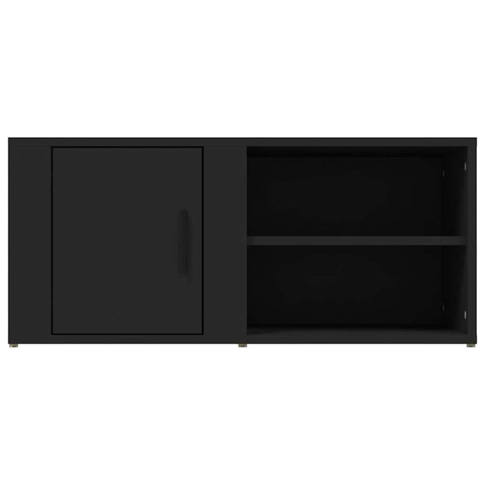 Comodă TV, negru, 80x31,5x36 cm, lemn prelucrat WALTI