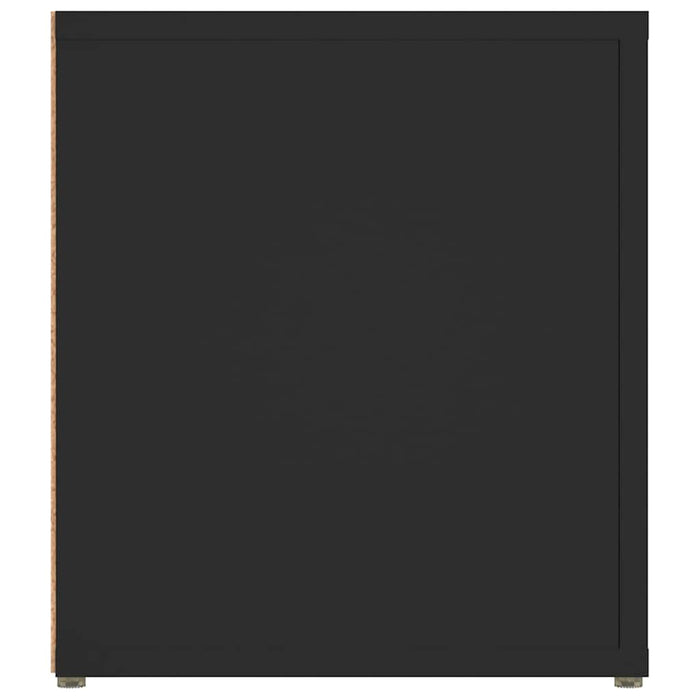 Comodă TV, negru, 80x31,5x36 cm, lemn prelucrat WALTI