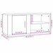 Comode TV, 2 buc., negru, 80x31,5x36 cm, lemn prelucrat - WALTI WALTI