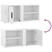 Comode TV, 2 buc., alb extralucios 80x31,5x36 cm lemn prelucrat - WALTI WALTI