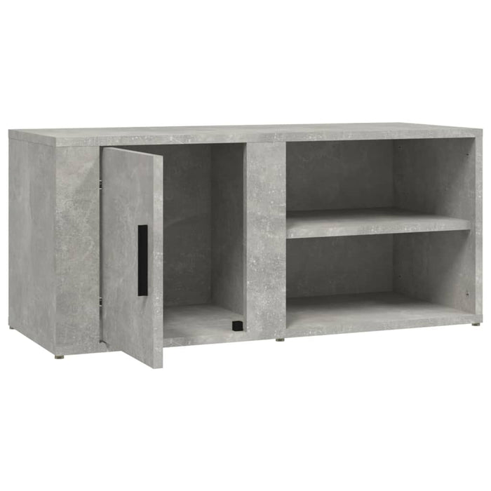 Comode TV, 2 buc., gri beton, 80x31,5x36 cm, lemn prelucrat - WALTI WALTI