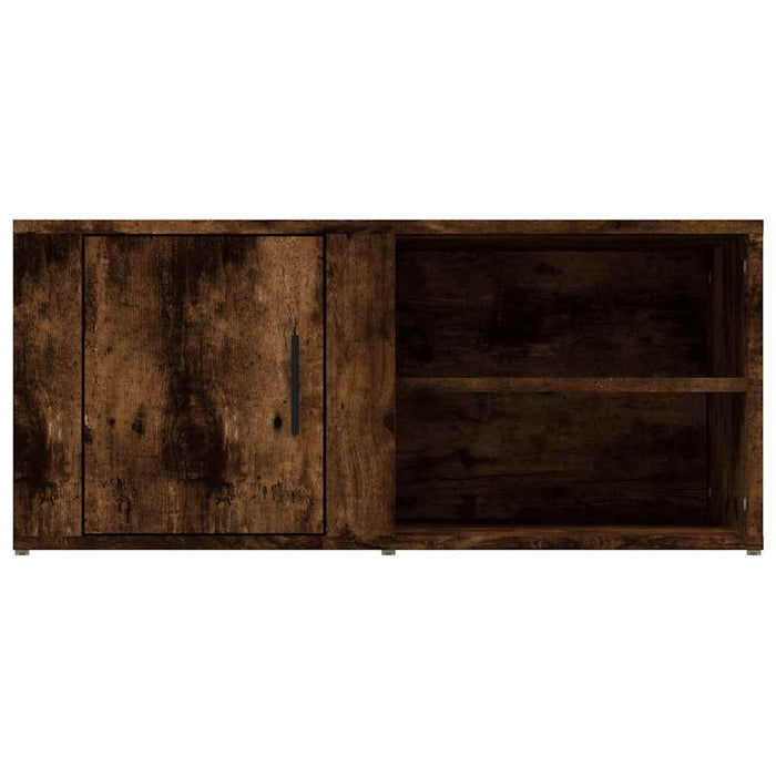 Comodă TV, stejar fumuriu, 80x31,5x36 cm, lemn prelucrat WALTI