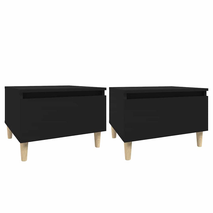 Mese laterale, 2 buc., negru, 50x46x35 cm, lemn compozit - WALTI WALTI