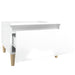 Mese laterale 2 buc. alb extralucios 50x46x35 cm lemn compozit - WALTI WALTI