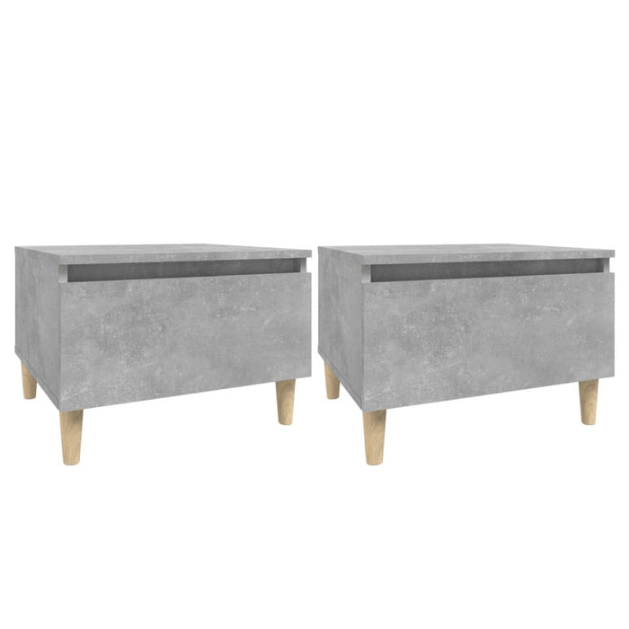 Mese laterale, 2 buc., gri beton, 50x46x35 cm, lemn compozit - WALTI WALTI