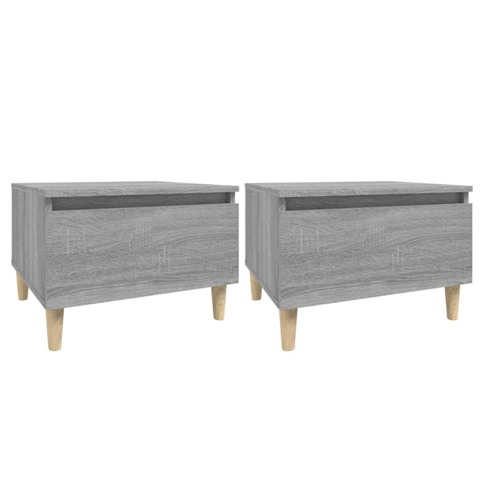 Mese laterale 2 buc. gri sonoma 50x46x35 cm lemn compozit - WALTI WALTI