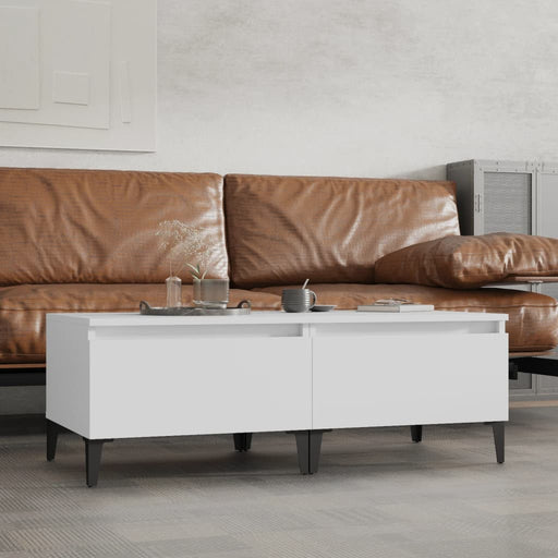 Mese laterale, 2 buc., alb, 50x46x35 cm, lemn compozit - WALTI WALTI