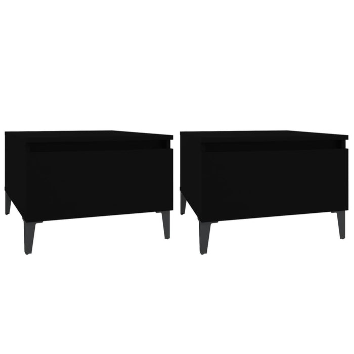 Mese laterale, 2 buc., negru, 50x46x35 cm, lemn compozit - WALTI WALTI