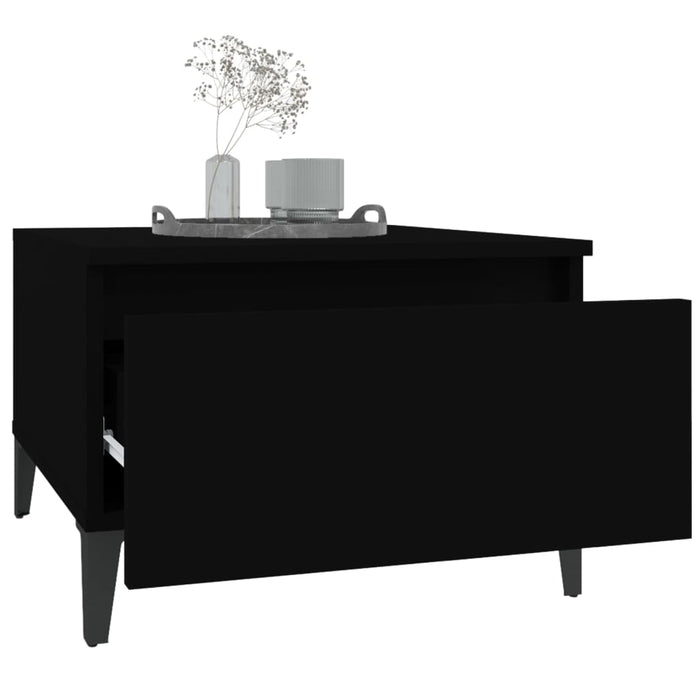 Mese laterale, 2 buc., negru, 50x46x35 cm, lemn compozit - WALTI WALTI