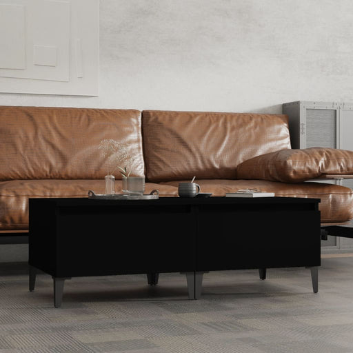 Mese laterale, 2 buc., negru, 50x46x35 cm, lemn compozit - WALTI WALTI