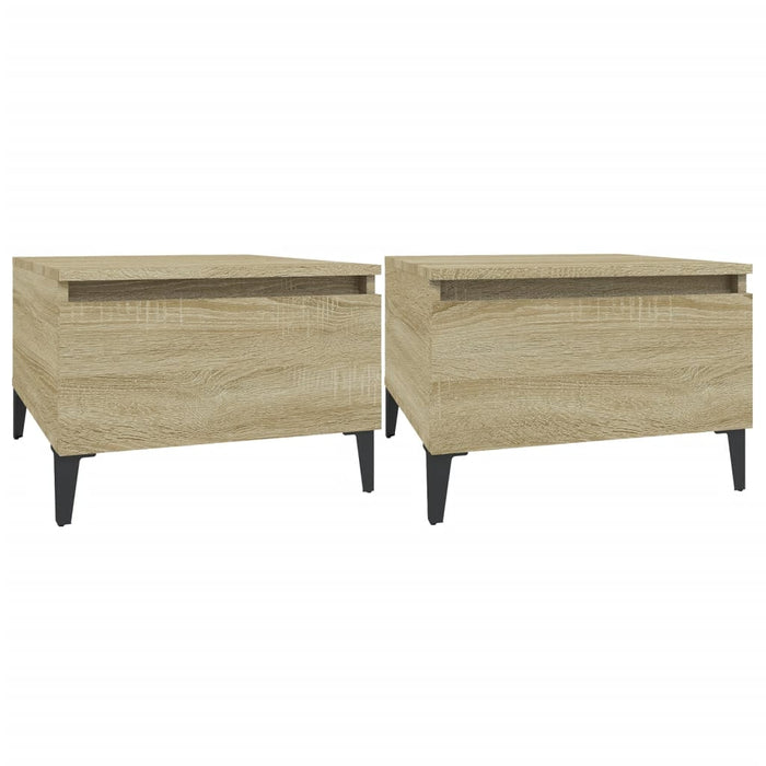 Mese laterale 2 buc. stejar sonoma 50x46x35 cm lemn compozit - WALTI WALTI