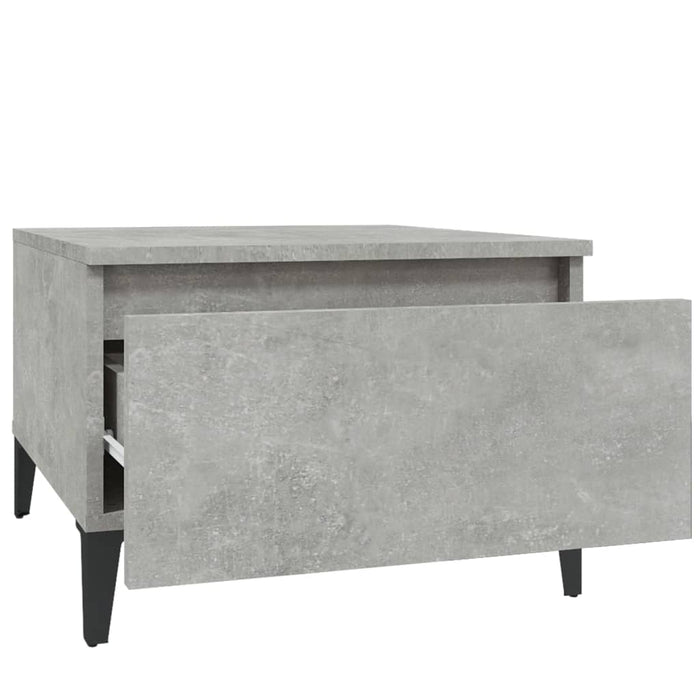 Masă laterală, gri beton, 50x46x35 cm, lemn compozit - WALTI WALTI