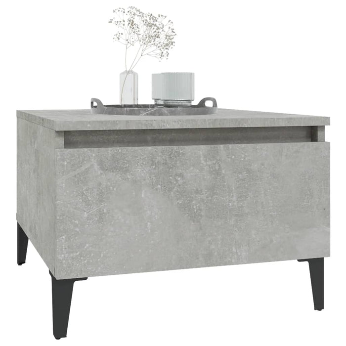 Mese laterale, 2 buc., gri beton, 50x46x35 cm, lemn compozit - WALTI WALTI