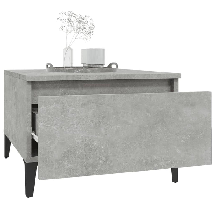 Mese laterale, 2 buc., gri beton, 50x46x35 cm, lemn compozit - WALTI WALTI