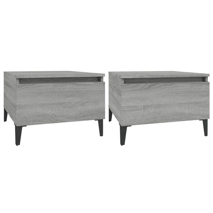 Mese laterale 2 buc. gri sonoma 50x46x35 cm lemn compozit - WALTI WALTI