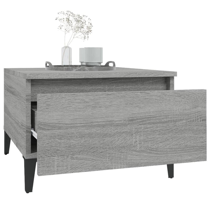 Mese laterale 2 buc. gri sonoma 50x46x35 cm lemn compozit - WALTI WALTI