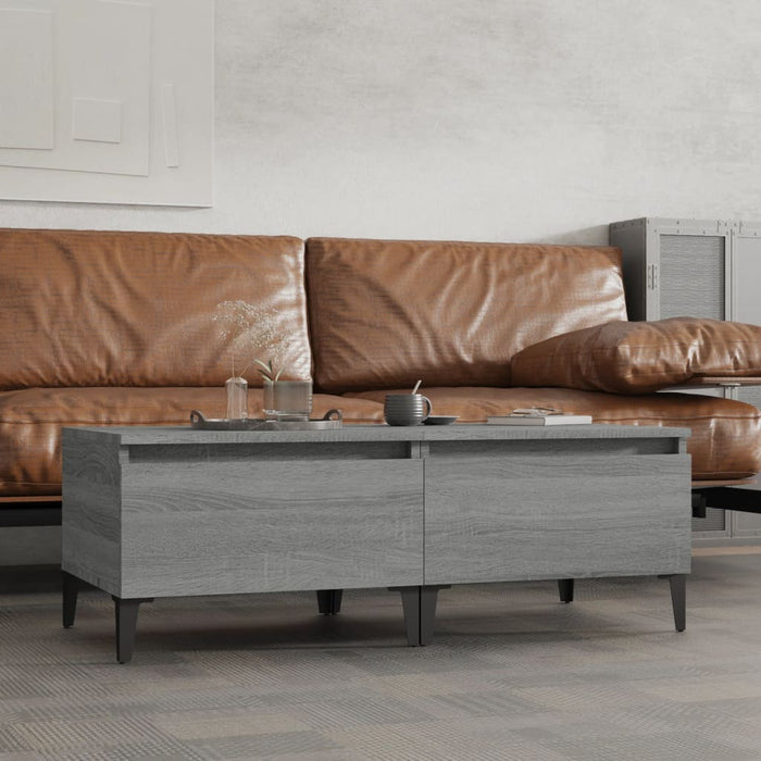 Mese laterale 2 buc. gri sonoma 50x46x35 cm lemn compozit - WALTI WALTI